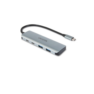 Dicota USB-C 4-in-1 Highspeed Hub 10 Gbps silber
