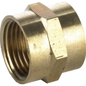 BPE Gasdraadfitting sok 3/8"x3/8" Bn.Dr.