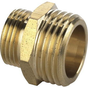 BPE Gasdraadfitting verloopnippel 1/2"x3/8" Bt.Dr.