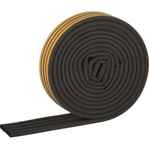Fix-o-moll tochtband zelfklevend D 9x6mm 18m zwart