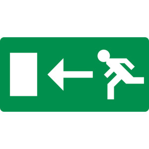 Toolstation Sticker verwijzing nooduitgang links 10x20cm*