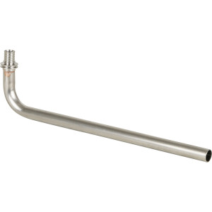 Rehau Rautitan schuif kniekoppeling radiator 15x16mm 250mm RVS