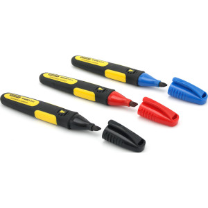 Stanley FATMAX® markeerstiften rood,zwart,blauw 3 delig