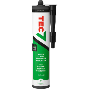 Tec7 montage- en afdichtingskit Zwart 310ml