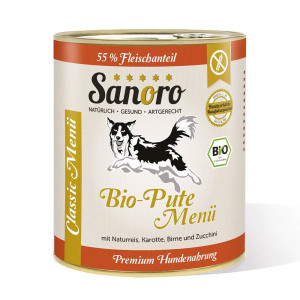 Classic Menü Bio-Pute mit Bio-Naturreis und Bio-Karotte