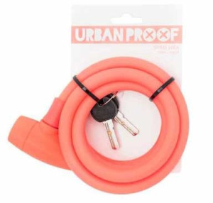 URBAN PROOF Urban Proof - Schloss In Gomma Pink Spiral Lock 150Cm Diametro 12Mm