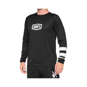 100% Maglietta lunga R-core black/white