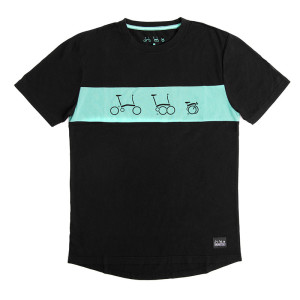 Brompton Brompton - t-shirt Logo Collection - Black / Turkish Green