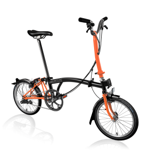 Brompton C Line H6L Black - Fire Coral
