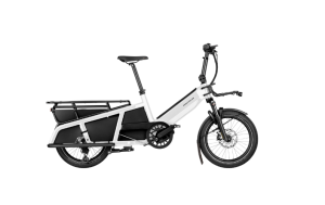 RIESE&MÜLLER Multitinker Touring Performance CX / 625Wh / Intuvia 100 / Portapacchi anteriore / Borsa portapacchi ant. / Lucchetto a catena / opzione GX / RX Chip / pearl white / black matt
