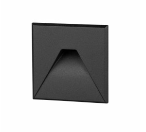 Wand Inbouwspot Ira 1Watt Led Zwart