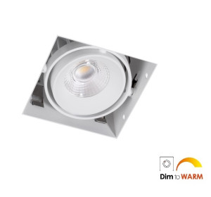 Inbouwspot Vierkant Wit Trimless 7Watt Dim To Warm