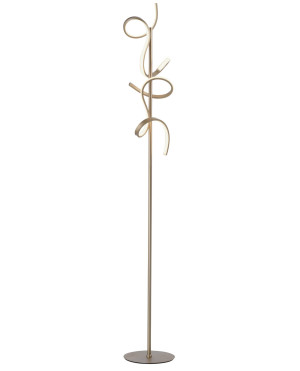 Vloerlamp Curls Mat Goud 22Watt incl. Dimmer