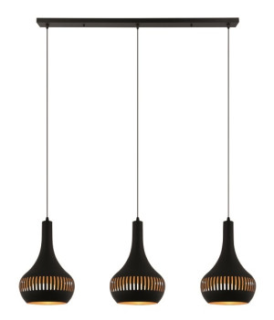 Freelight Hanglamp Canna Zwart - Goud 3 Lichts E27