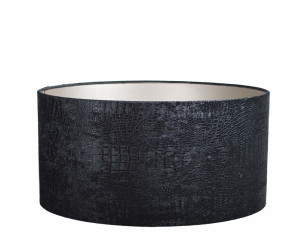 Lampenkap Cilinder Wide Croco Velvet Black 45 x 22cm