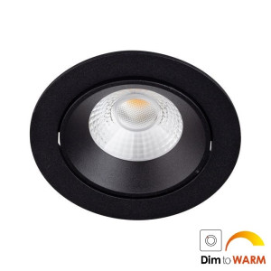 Inbouwspot LED Rond 6.5Watt IP44 Zwart DTW