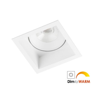 Inbouwspot Vierkant Wit 6.5 Watt IP44Dim To Warm