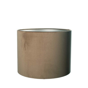 Lampenkap Cilinder Short Velvet Brown Ø 25cm
