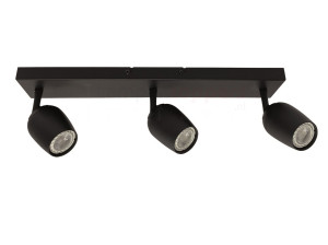 Spot Trova Zwart GU10 3-Lichts Balk
