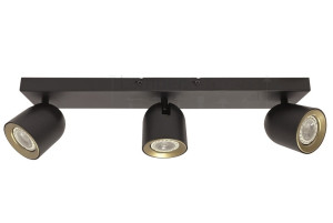 Freelight Spot Solare Zwart - Goud GU10 3 Lichts Balk