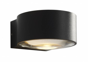 Wandlamp LED Hudson Zwart 2 x 4 Watt IP54