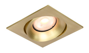 Inbouwspot Vierkant Kantelbaar Mat Goud GU-10