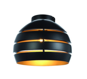 Freelight Plafondlamp Djarin Mat Zwart & Goud Ø 28cm
