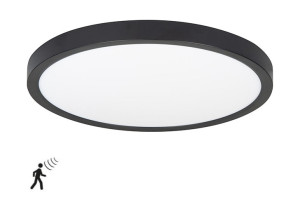 Highlight Plafondlamp Piatto Zwart Ø 30,5 cm incl. Bewegingssensor