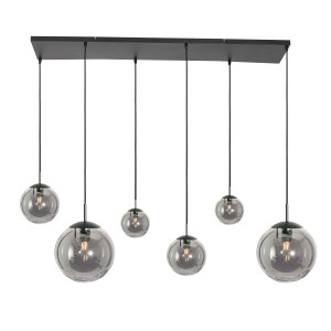 Hanglamp Bollique Zwart 6 Lichts 3499ZW