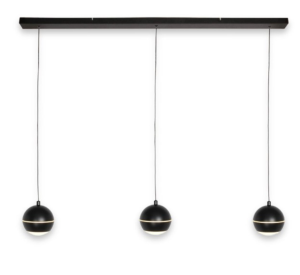 Hanglamp Bilia Zwart 3 x 7W Led 100cm Balk Ø 12cm Eetkamerlamp Dimbaar