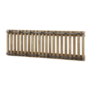 Kapstok Tweak Mango Hout Zandkleur 13 Haken 100cm
