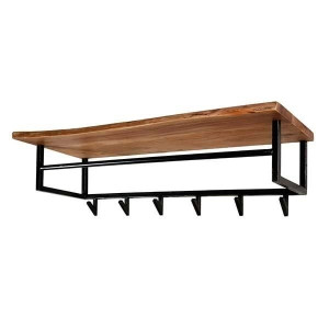 Kapstok Edge 6 Haken Boomstam Hoedenplank 100cm