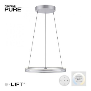 Neuhaus PURE-MOTO-E-LOOP Hanglamp E-Lift Aluminium Ø 70cm incl. Afstandsbediening