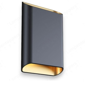Wandlamp Diaz-L Zwart - Goud Led 2 x 6Watt IP65