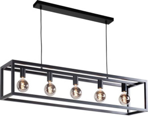 Freelight Hanglamp Esteso Mat Zwart 120cm 5 Lichts
