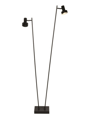 Freelight Vloerlamp Lunata Zwart GU-10 2 Lichts S 9092 Z