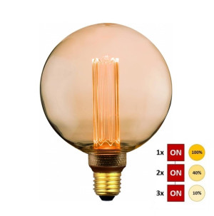 Led Lamp Gold Ø 125mm 4.3 Watt incl. 3-Step Dimmer
