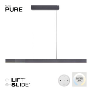 Hanglamp PURE MOTO-RISE e-Slide & e-Lift Black LED incl. Remote