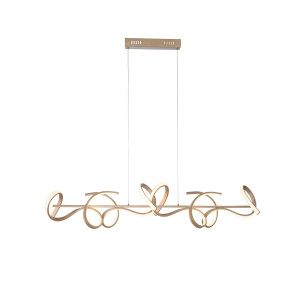 Hanglamp Curls Mat Goud 40Watt incl. Dimmer