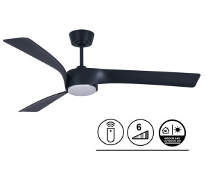 Plafondventilator Line Zwart Ø 132cm Incl. Lamp & Afstandsbediening
