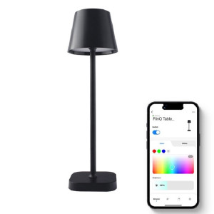 Smart Oplaadbare Tafellamp Lume Zwart In-and Outdoor