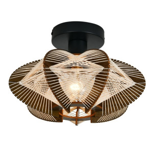 ETH Plafondlamp Jessica Zwart Walnut Ø 30cm E27 15Watt Max.