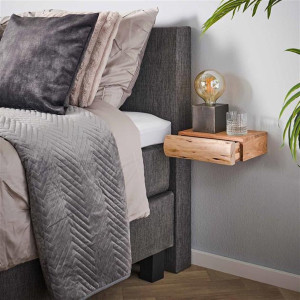 Nachtkastje Tree XS Massief Acacia Naturel 1 Lade Set van 2
