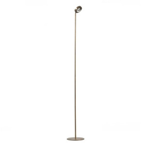 Vloerlamp Jake Round Anodic Brown Led met Lens 3-Step Dimmer 9 Watt 1 Lichts