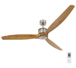 Plafondventilator Akmani RVS - Teak Ø 142cm