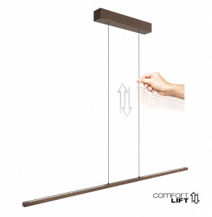 Steinhauer Hanglamp Bande Cacao Bruin incl. Comfort Lift 150cm 3995CA