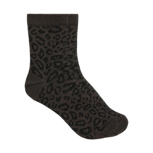 Wojas Tmavohnedé Ponožky S Leopardím Vzorom