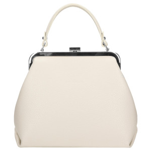 Wojas Béžová Kožená Kabelka Typu Frame Bag