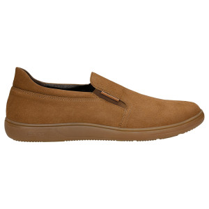 Wojas Hnedé Pánske Slip-On Poltopánky Z Nubuku