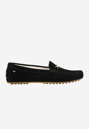 Wojas Czarne Mokasyny Damskie Typu Car Shoes